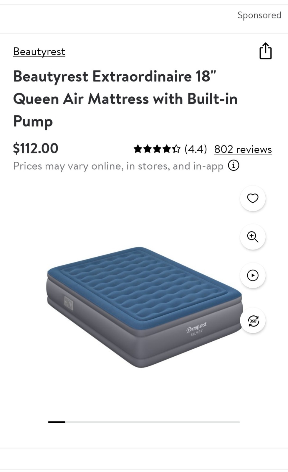 Beautyrest Extraordinaire 18 Queen Air Mattress With Built In Pump