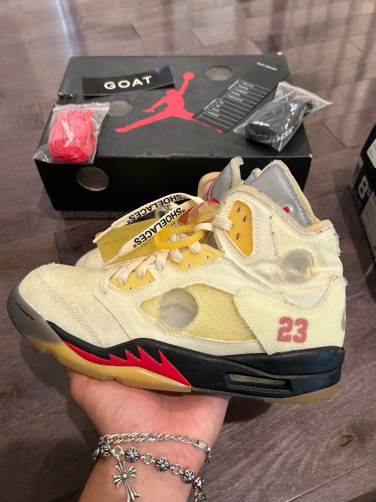Off-white jordan 5 sail