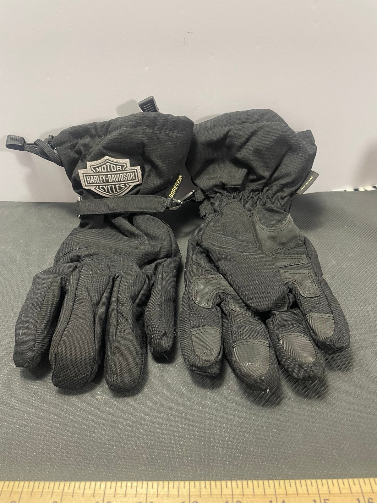 Harley Davidson Gore Tex Black Motorcycle Riding Gloves Size XL