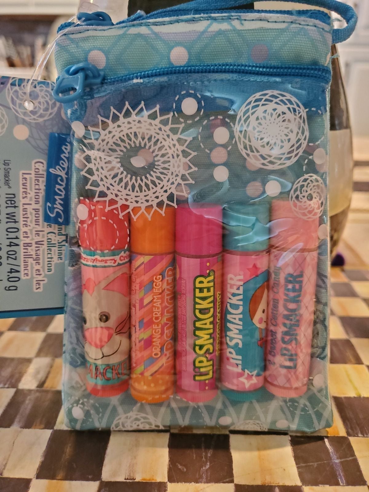 Set of 5 new Bonne Bell brand lip smackers in pouch