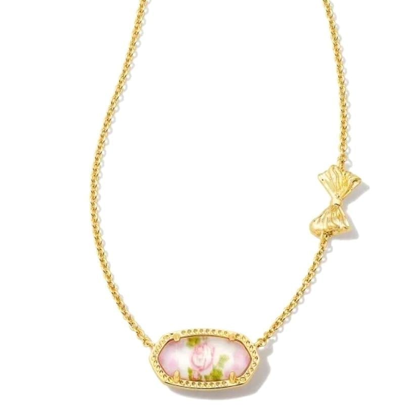 Kendra Scott X LoveShackFancy Pink Elisa Necklace