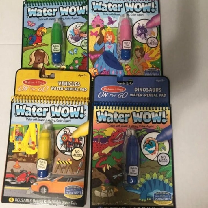 Set of 4 New Melissa and Doug Water Wow! Book Collection.