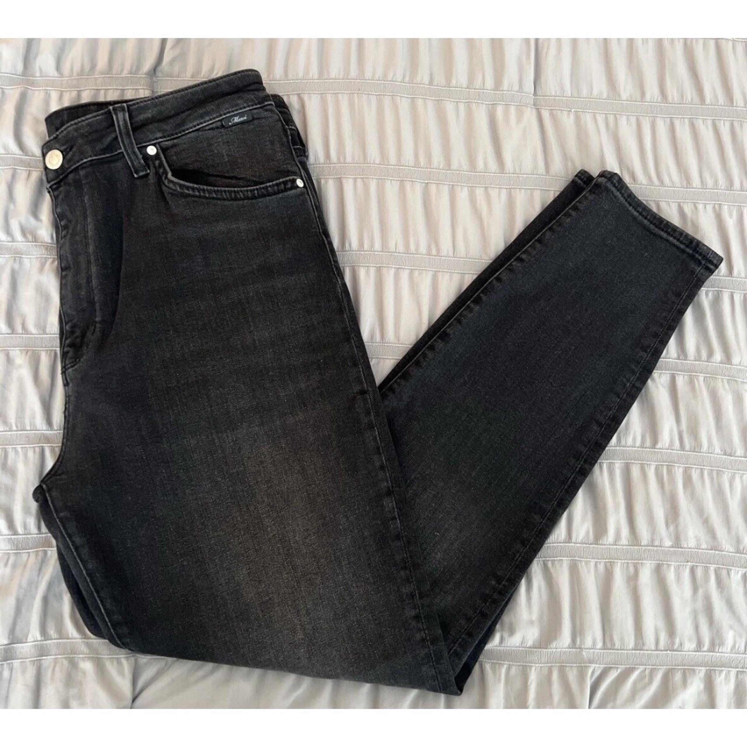 Womens Size 32 Black Denim Scarlett Super High Rise Skinny Stretch - Mavi Jeans