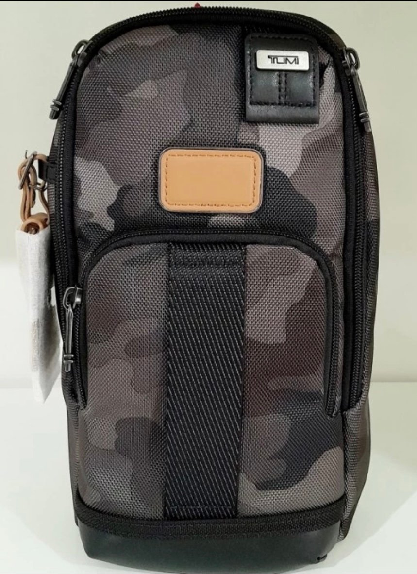 NWT Tumi FIFE Slim Sling Bag Khaki Camouflage
