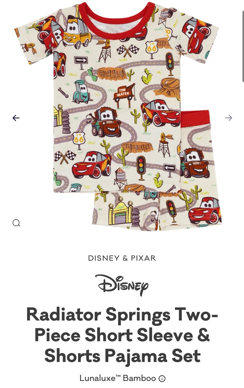 Little sleepies cars 2 peice short sleeved set 18m-24m