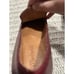 Madewell Frances Leather Loafers Pointed Toe Womens 7 Maroon Slip On Shoes AH770