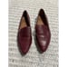 Madewell Frances Leather Loafers Pointed Toe Womens 7 Maroon Slip On Shoes AH770