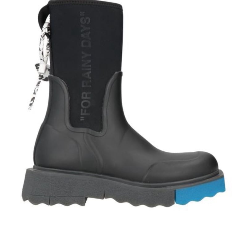 Off-White Black/Blue Rain Boots MENS