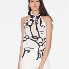 Armani Exchange sleeveless blouse halter