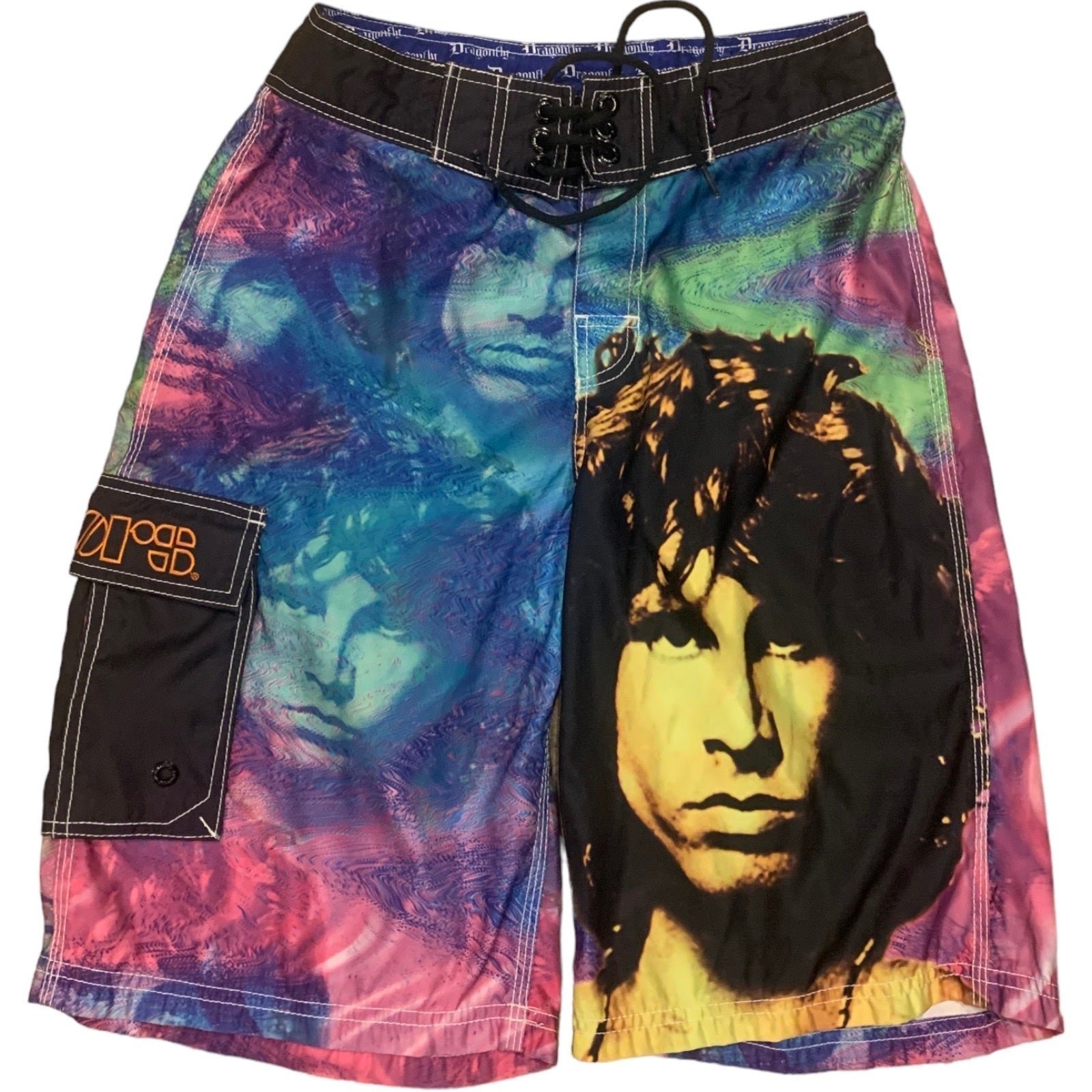 THE DOORS JIM MORRISON Dragonfly Swim Surf Board Shorts Trunks Adult