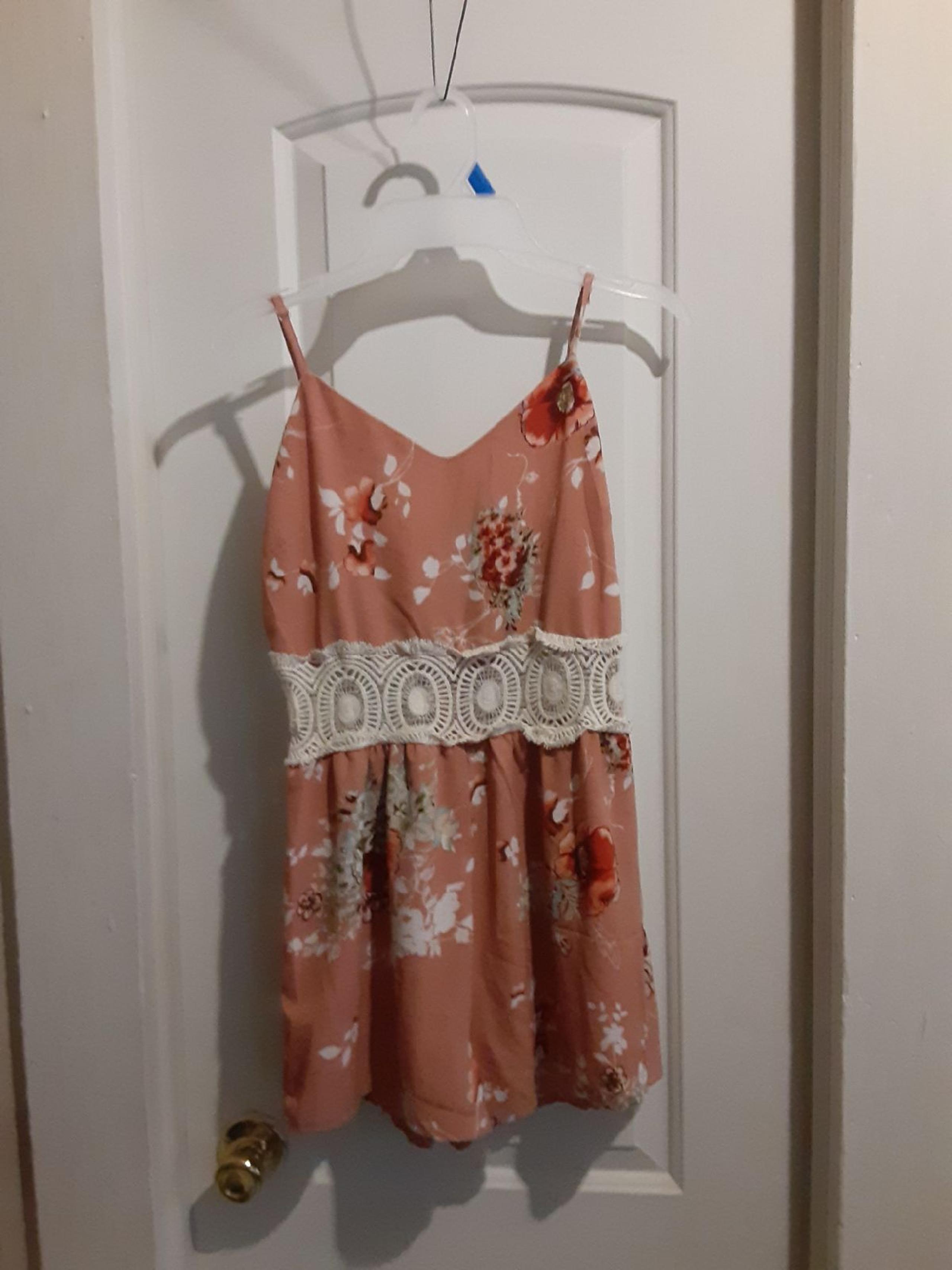 Rue 21 Pink Floral Lace Romper SMALL NEW