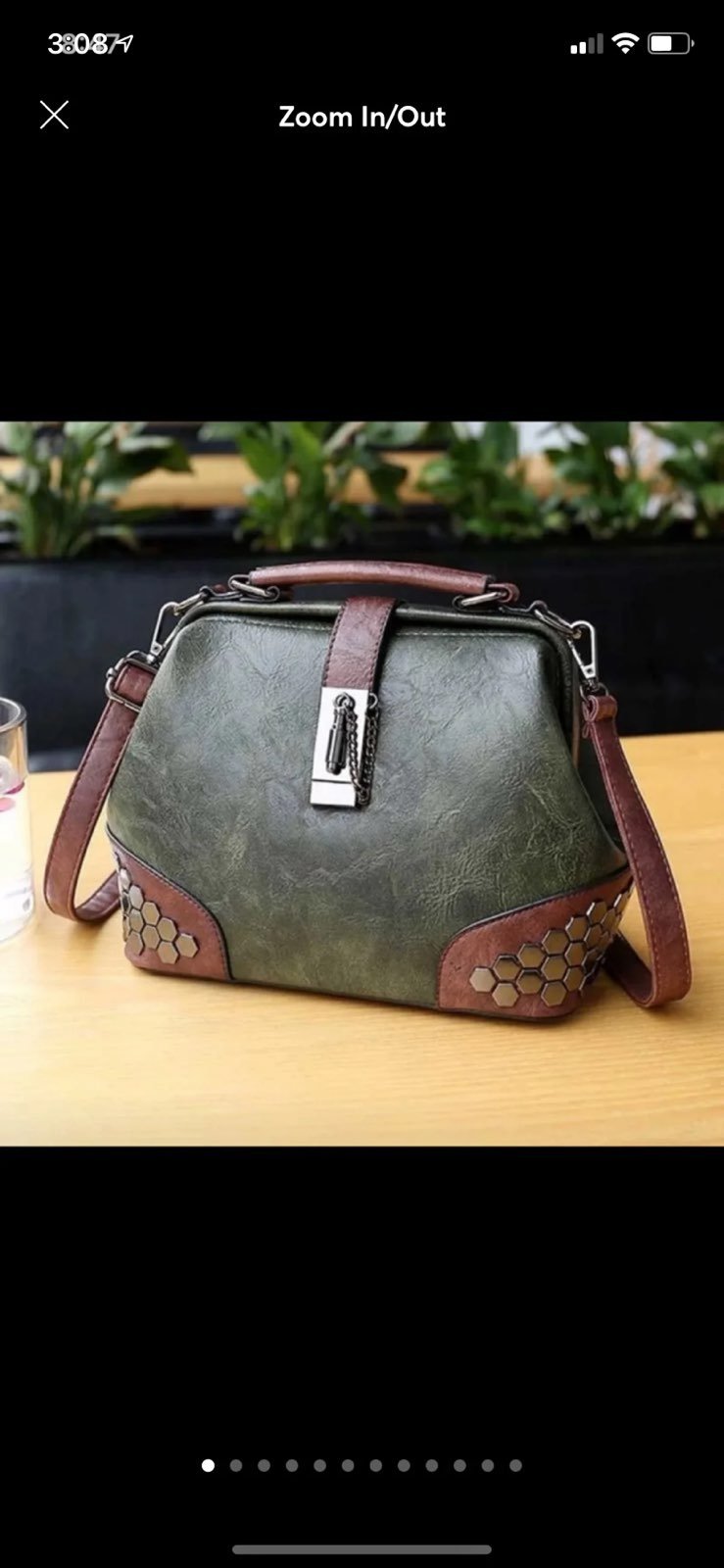 Vintage designer shell handbag retro