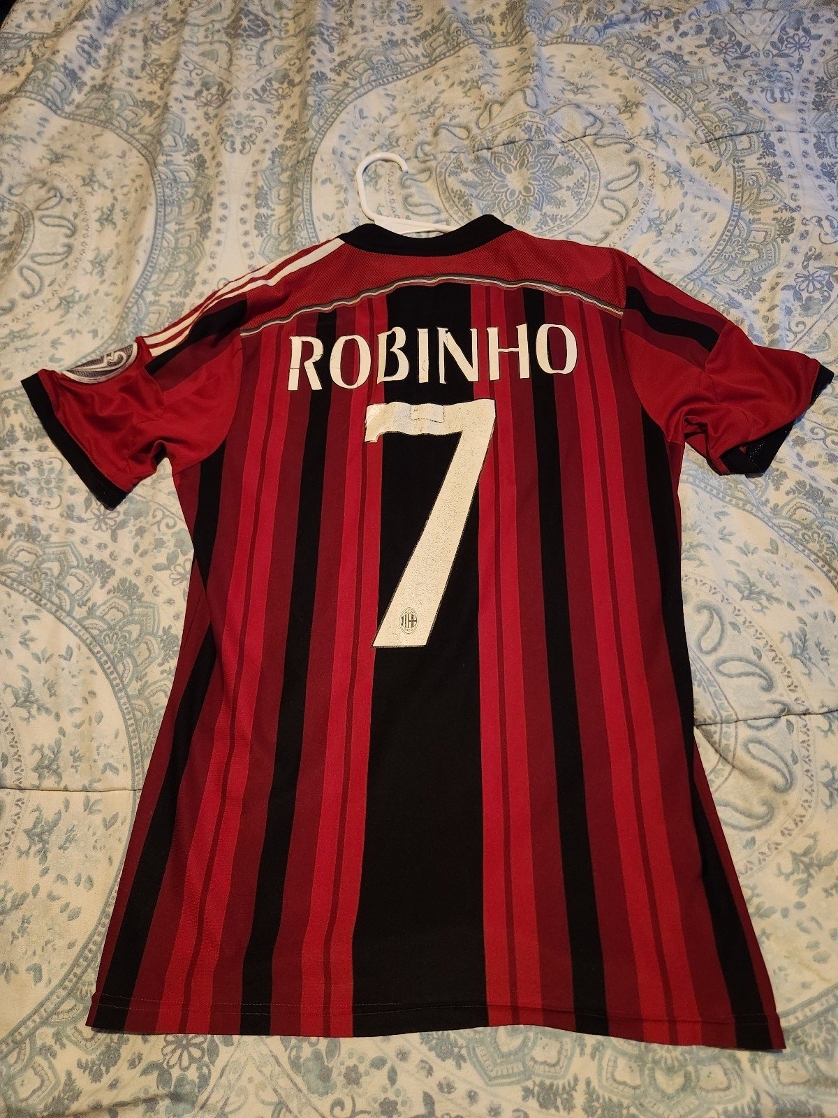 AC Milan 2014/2015 Robinho Player Issue Adizero Soccer Jersey Size 7 M