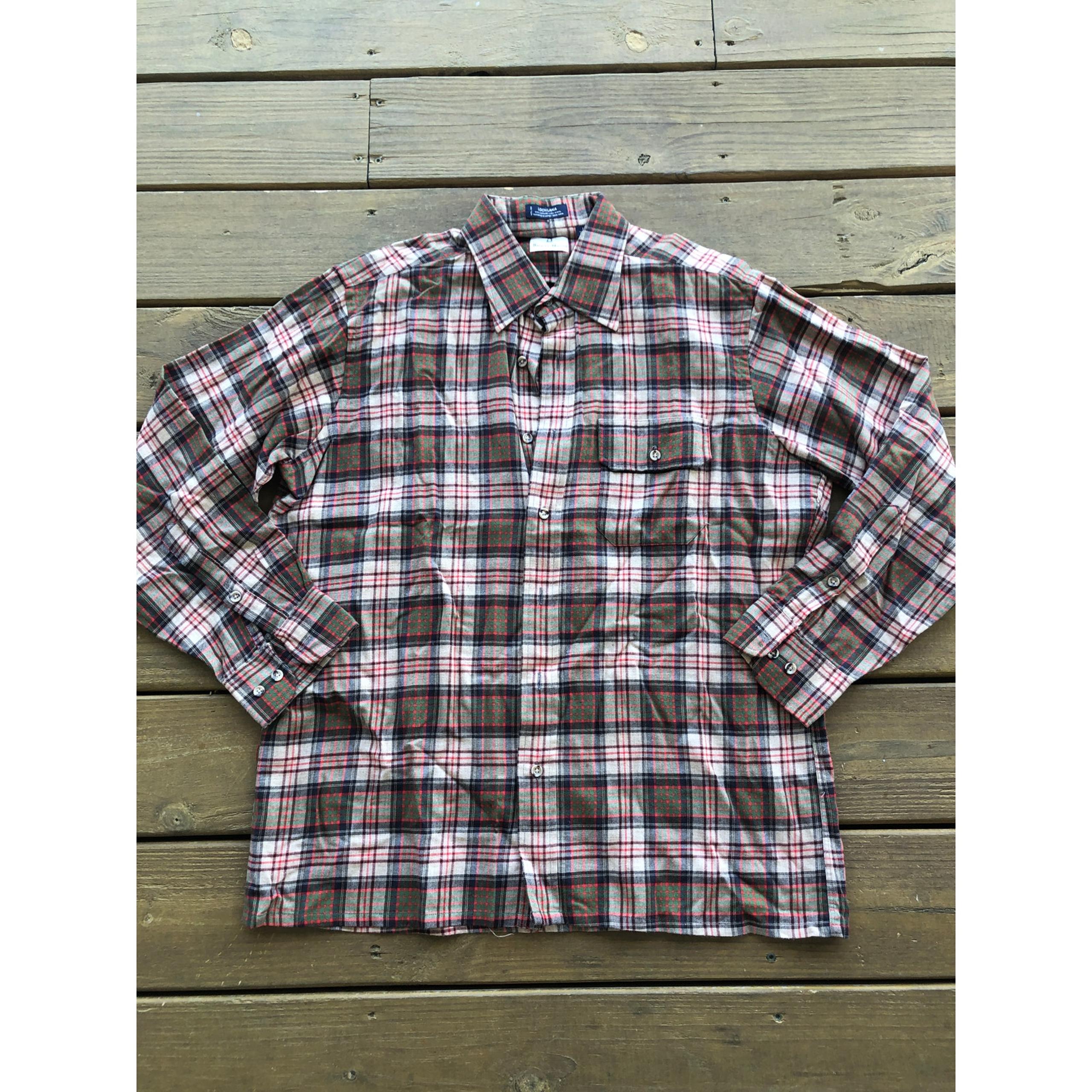 Vintage Men's Neiman Marcus Lochlana Brown Plaid Button Up Shirt