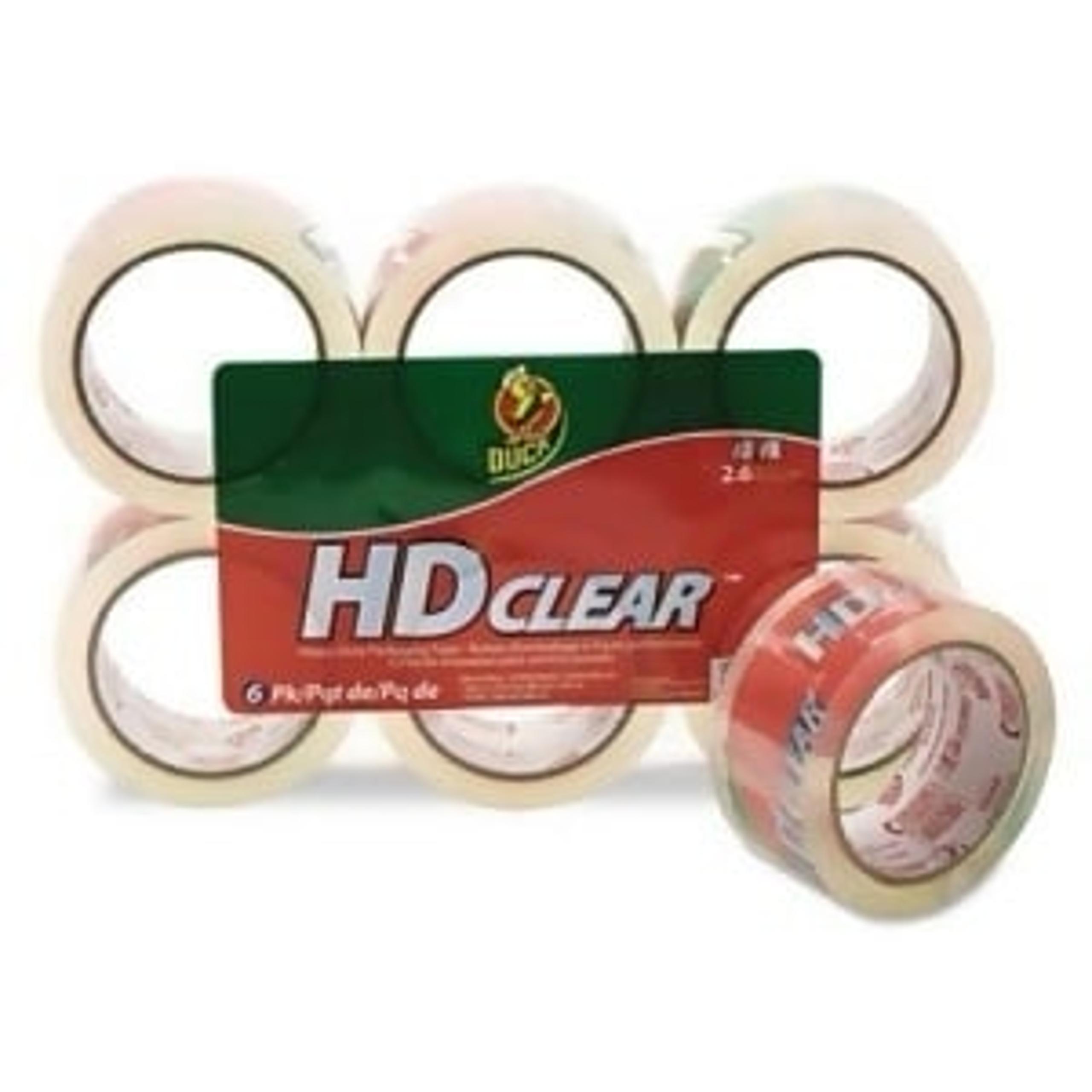 Clear ( 6 PACK )Duck brand strongly adhesive packaging tape