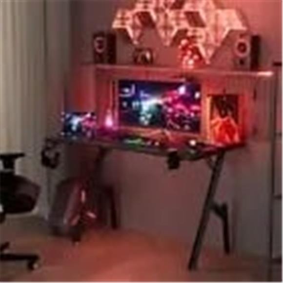 HLDIRECT 47/55Inch Gaming Desk Gamer Gaming Table Computer Desk PC Workstation