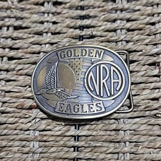 NRA golden eagle belt buckle