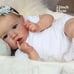 22inch Blue Flower White Yarn Reborn Doll rg3k0