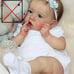 22inch Blue Flower White Yarn Reborn Doll rg3k0