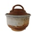 Handmade Studio Pottery Large Half Gallon Jar Rustic Speckled Red Signed 8x8 in