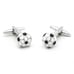 Round 3D Black and White Soccer Ball Cufflinks
