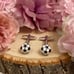 Round 3D Black and White Soccer Ball Cufflinks