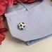 Round 3D Black and White Soccer Ball Cufflinks