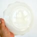 Vintage Fire King lotus plates salad side dessert milk glass yellow blue pastel