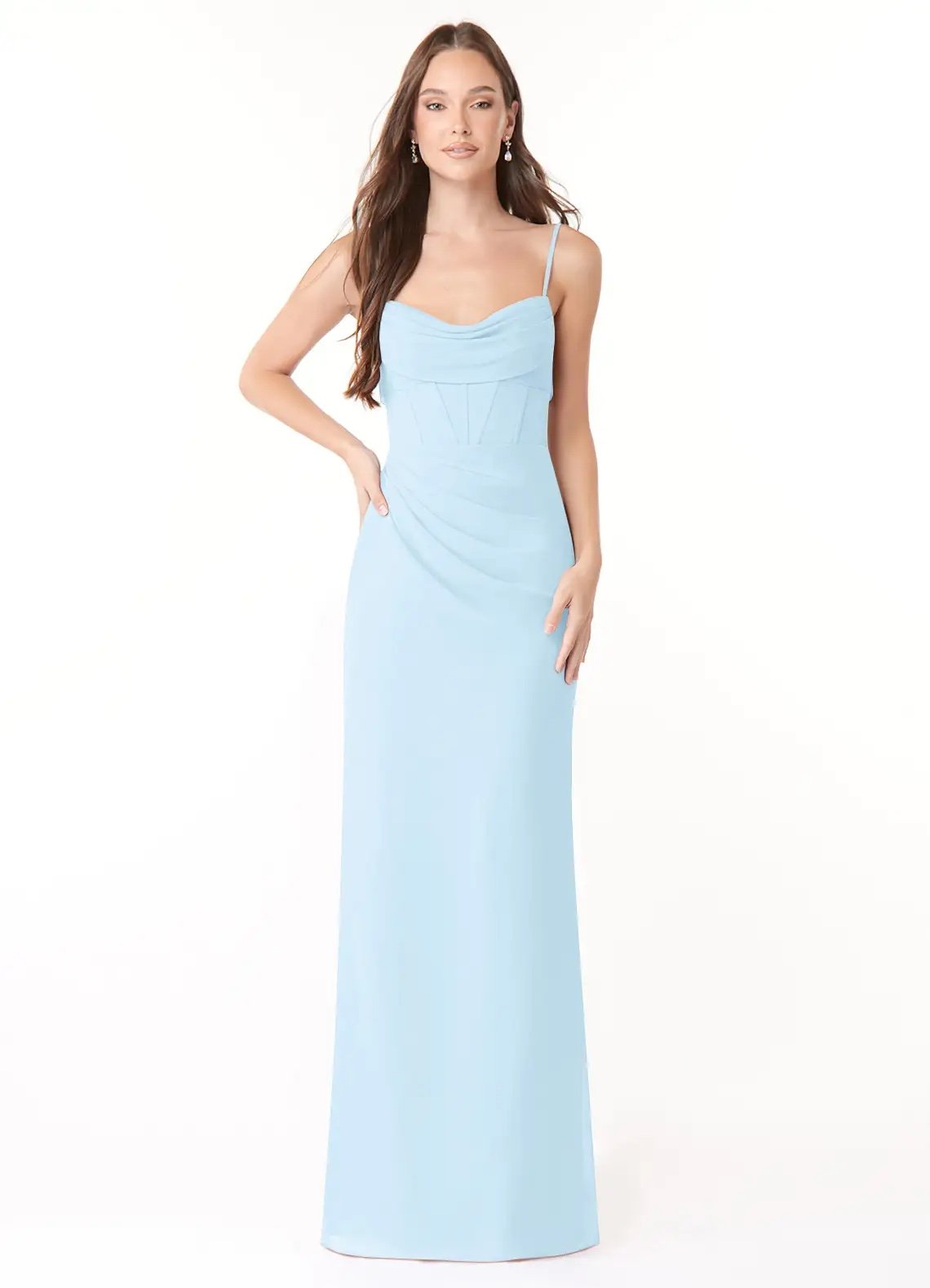 AZAZIE Mai blue mist bridesmaid dress custom sizing close to women’s 8