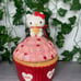 Hello Kitty Valentines Cupcake Candy Cookie Jar