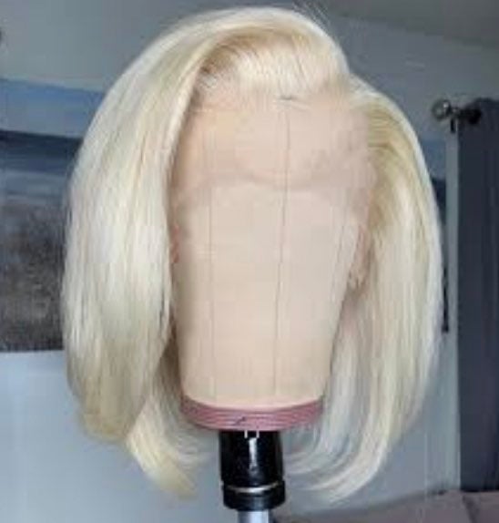 Front Wig White Straight BRAND