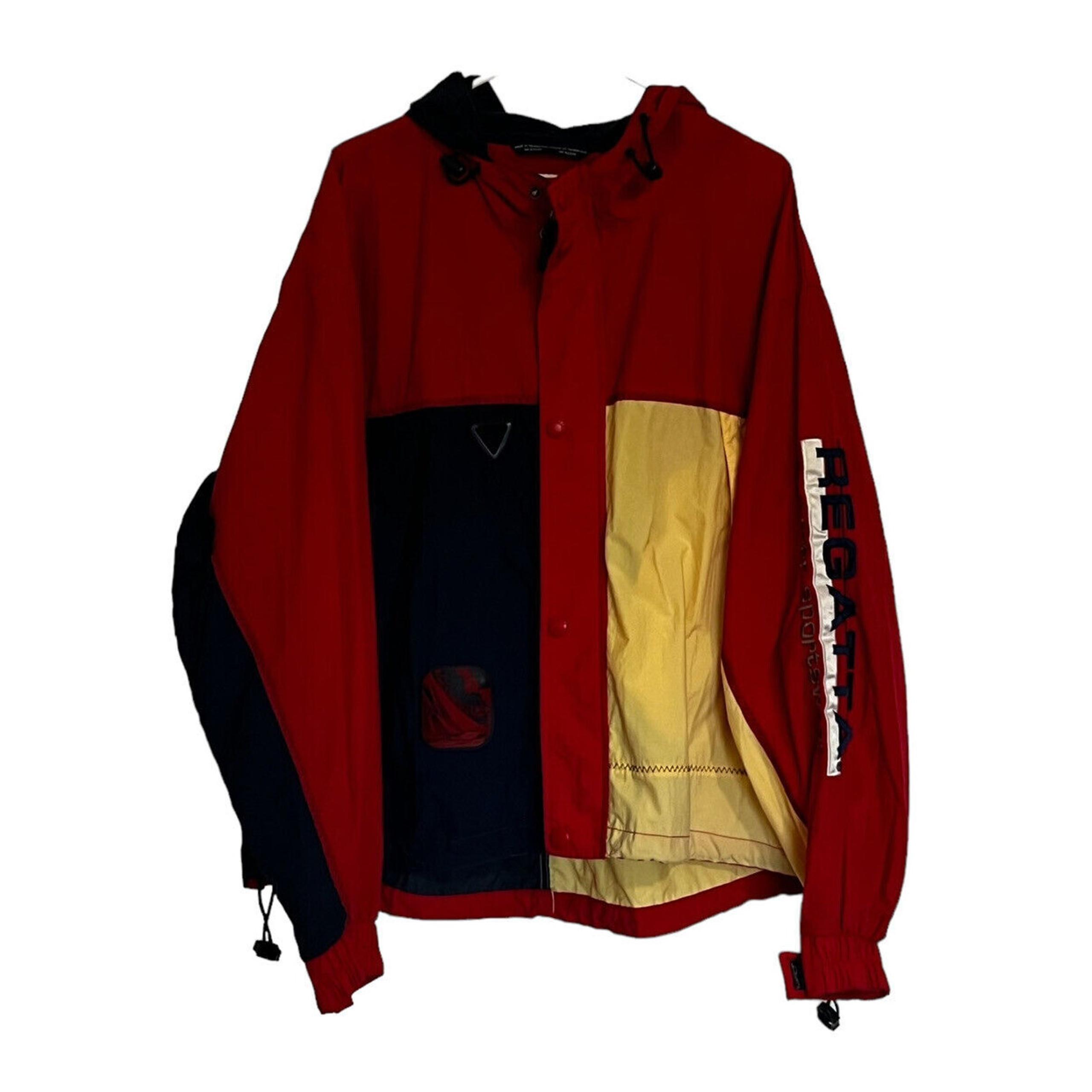 Regatta Sport Vintage Sailing Sportswear Hooded Jacket 90's Y2K Colorblock XL