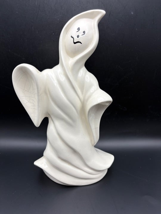 Vintage Byron Ceramic Halloween Ghost 12 1970s Figure Decoration MCM Figurine