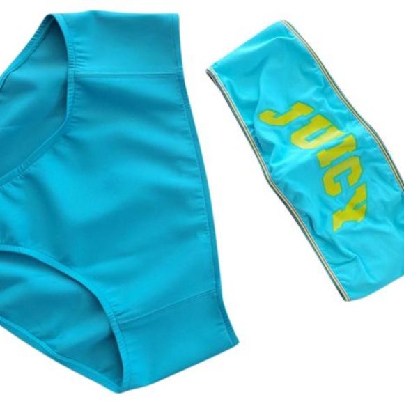 Aqua Graphic Bandeau Bikini Set,L/XL