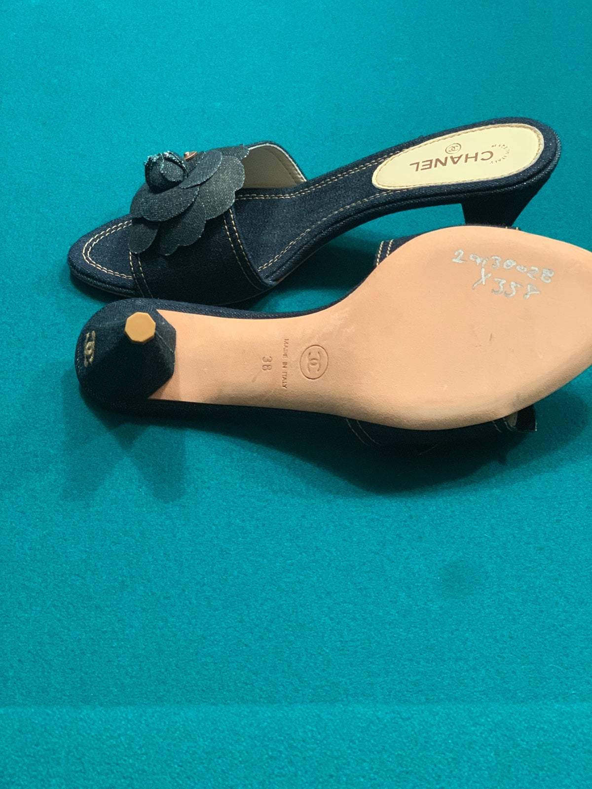 Chanel denim sandals