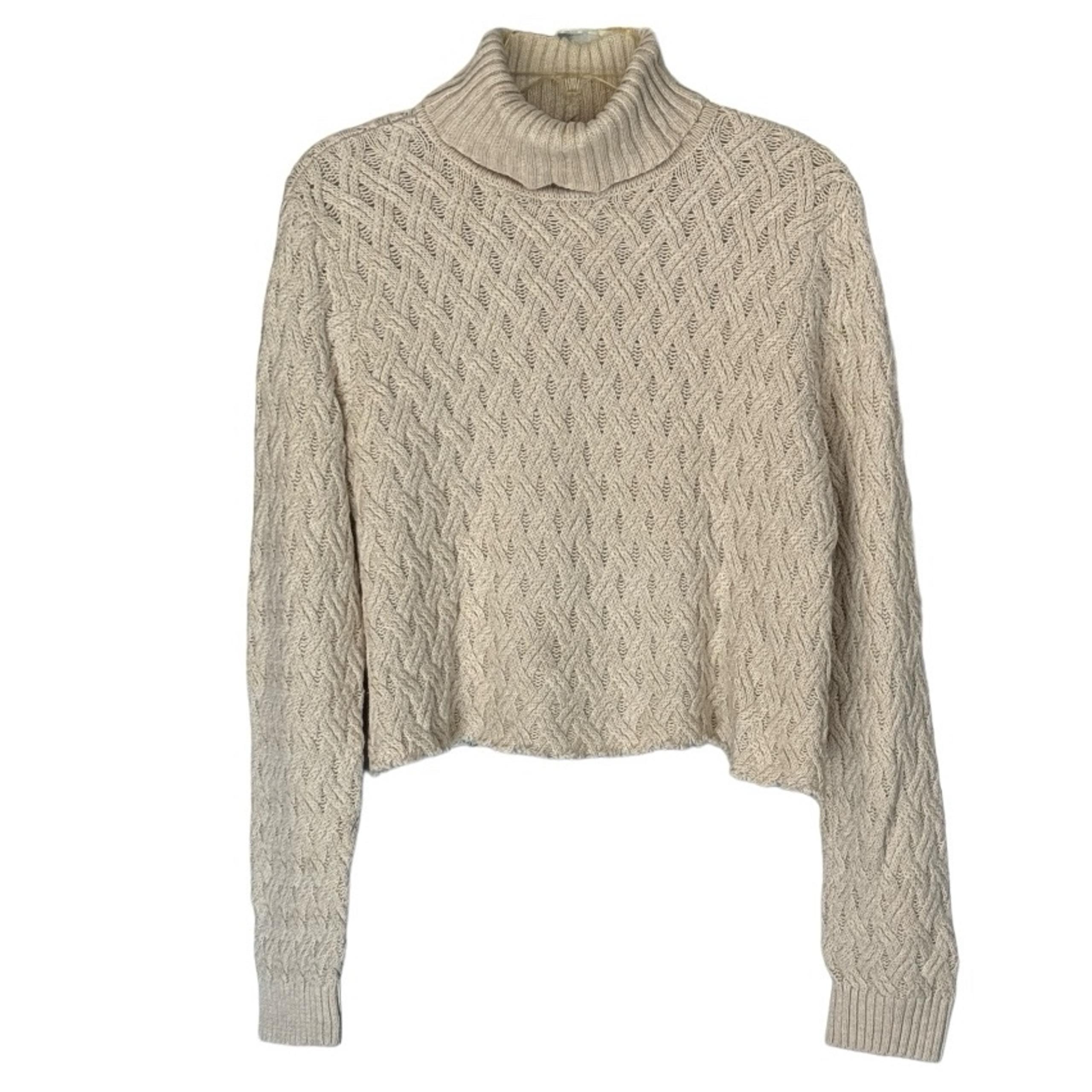 Jeanne Pierre Cotton Knit Turtleneck Sweater