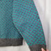 Vintage 100% Pure Virgin Wool Shetland Sweater Mens Large Birds Eye Green Gray