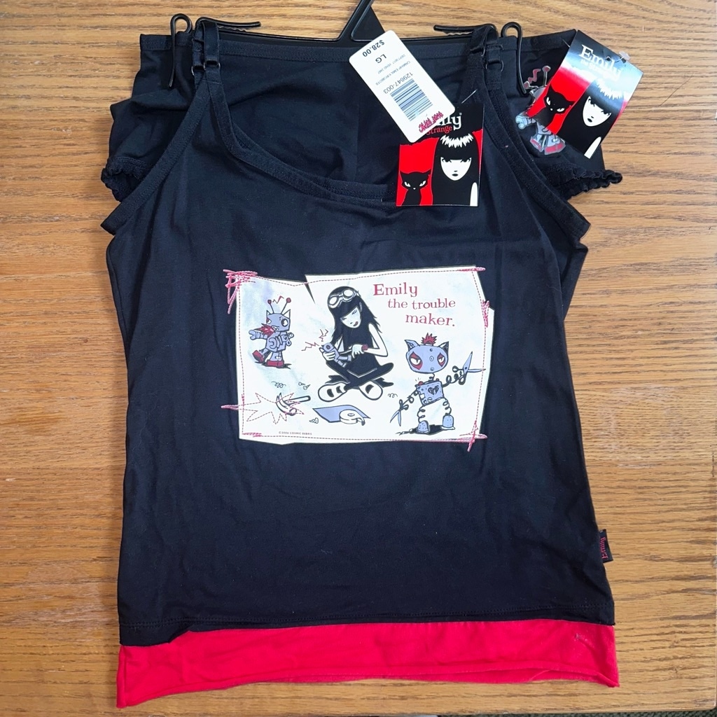 RARE NOS 2006 Juniors Large Hot Topic Emily The Strange Camisole/Underwear Set