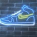 New NEW blue White Sneaker LED Light Neon Sign Basketball sports shoe wall decor