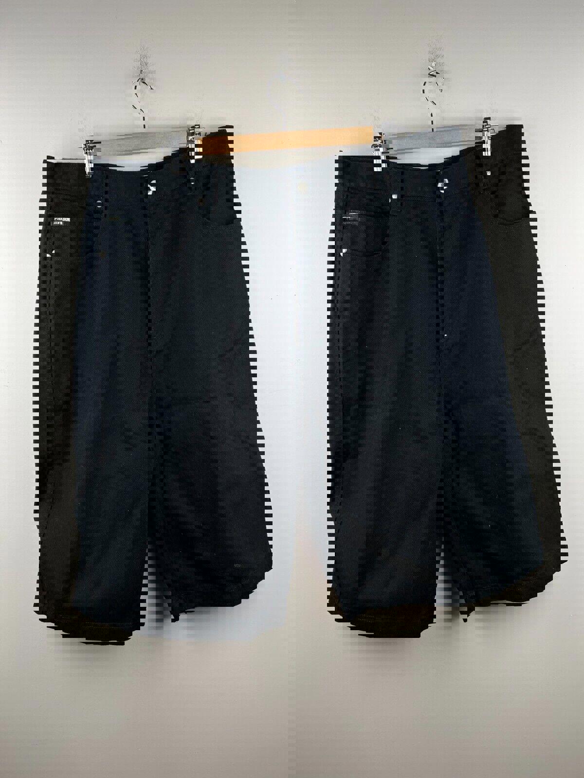 Vintage Phat Farm New York Jean Shorts Men's 40 black Baggy Wide Leg y2k style