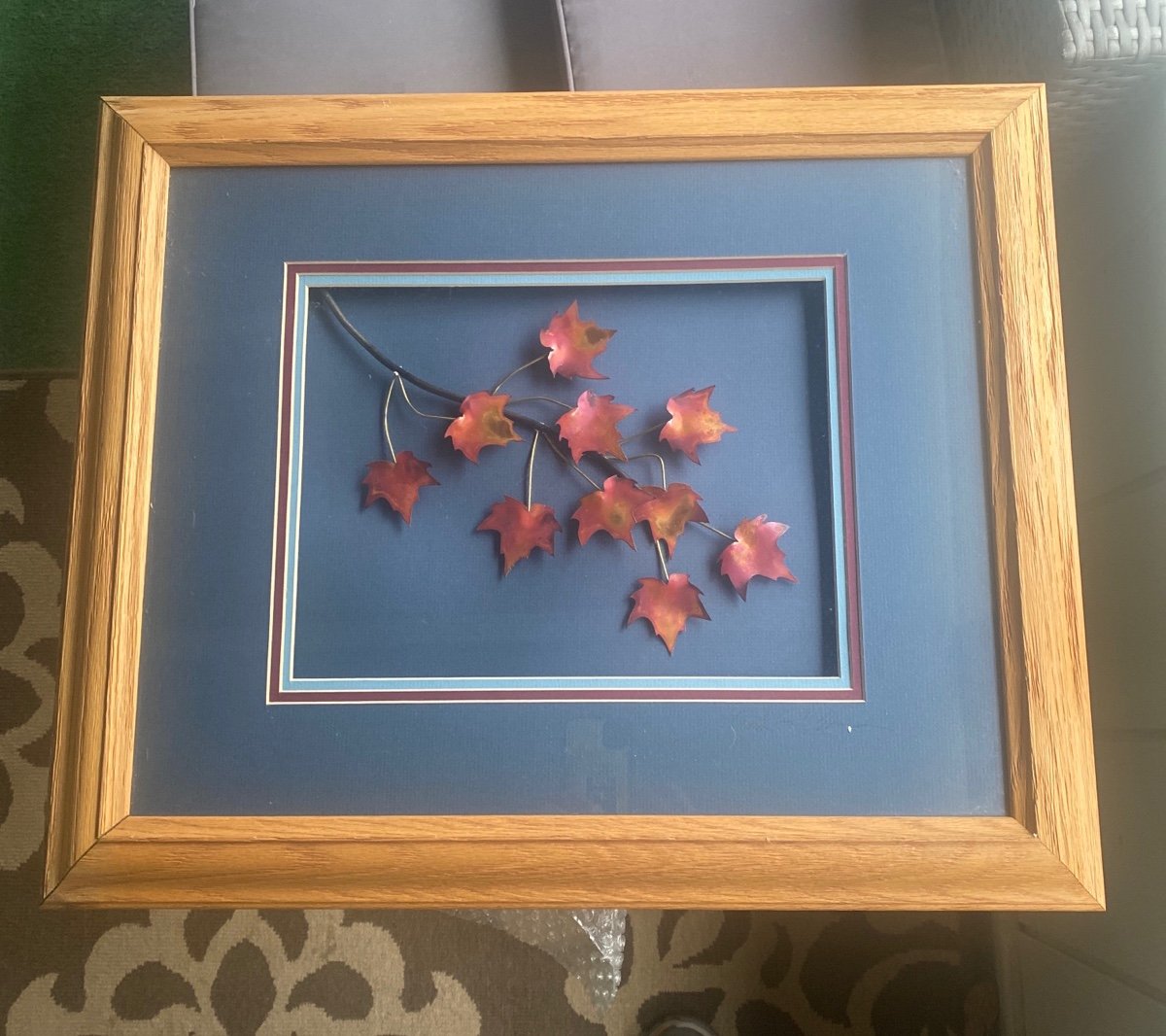 Copper leaf sculpture 24x20 one of a kind
