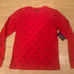 Polo Ralph Lauren Men’s All Over Pony Print Waffle Knit Long Sleeve Tee Red M