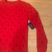 Polo Ralph Lauren Men’s All Over Pony Print Waffle Knit Long Sleeve Tee Red M
