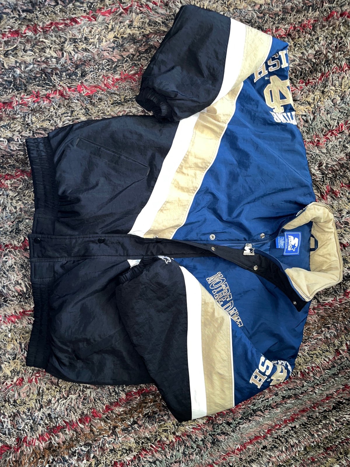 Vintage Norte Dame Starter jacket sz xl
