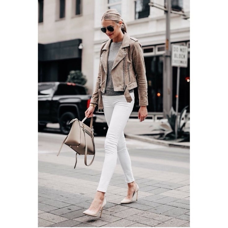 NWT BLANKNYC Women’s Suede Moto Jacket Stoner Beige Classic Leather