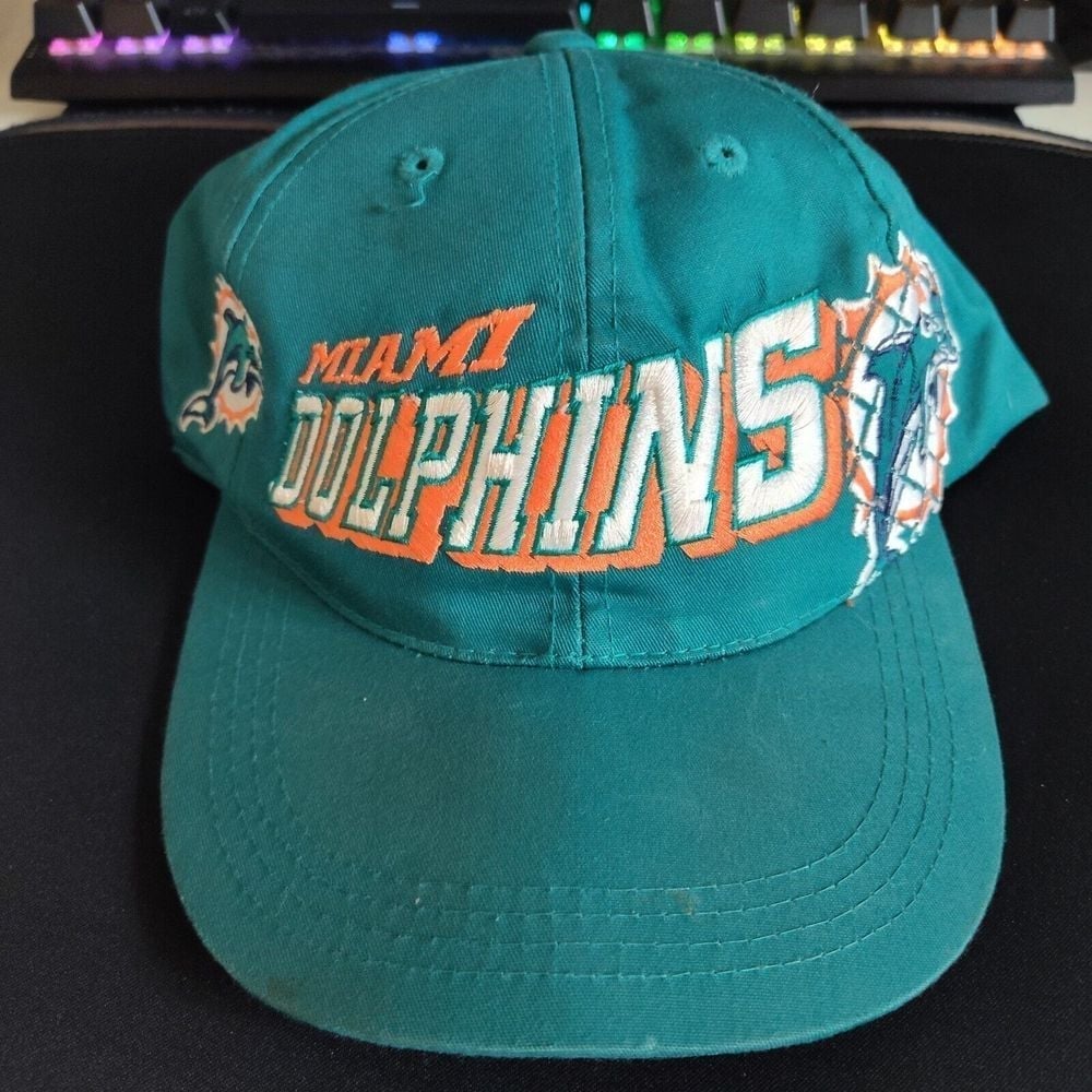 Miami Dolphins Snapback Hat NFL Shadow Pro Line Y2K Sports Specialties Vintage