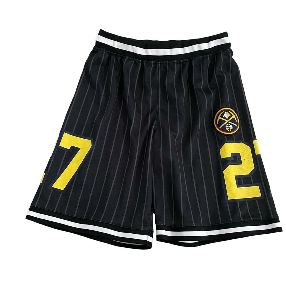 Denver Nuggets Jamal Murray Shorts Flex Mens Med Black Old School Style RARE!!