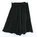 Vintage Black Velvet Midi Mid Length Flair Circle Skirt Rockabilly S XS 1950s