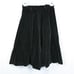 Vintage Black Velvet Midi Mid Length Flair Circle Skirt Rockabilly S XS 1950s