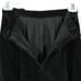 Vintage Black Velvet Midi Mid Length Flair Circle Skirt Rockabilly S XS 1950s